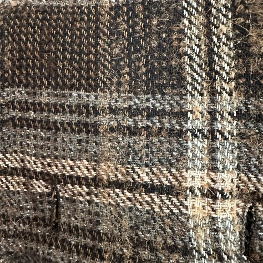 MNG Suit by Mango Plaid Belted Tweed Coat - Picture 5 of 7